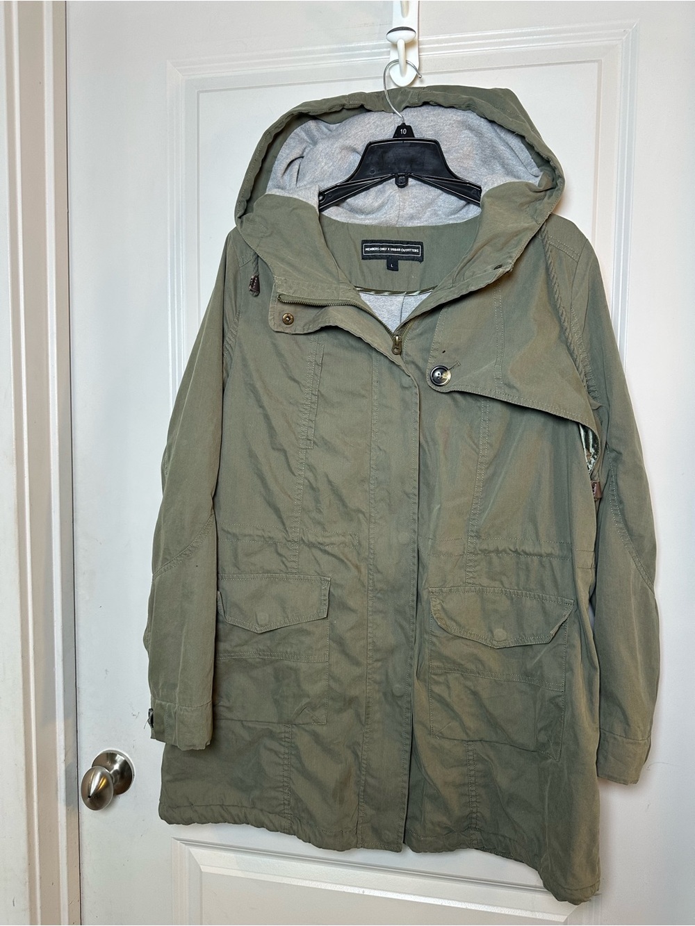 MEMBERS ONLY X URBAN OUTFITTERS Jersey Lined Utility Anorak Green Parka Jacket,L